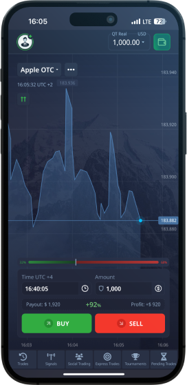 Pocket Option app for iPhone